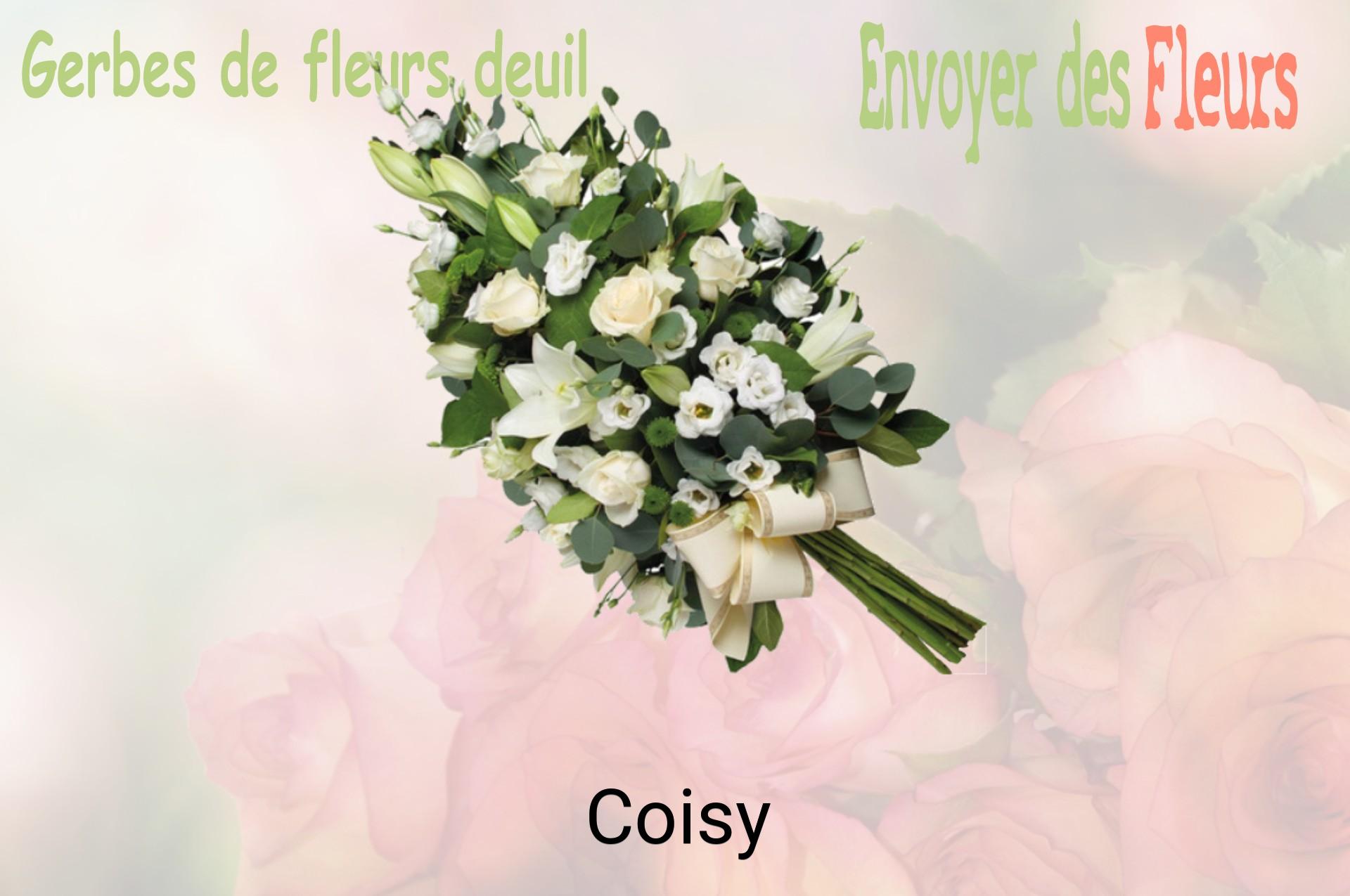 Gerbe de fleurs de deuil livrée à Coisy